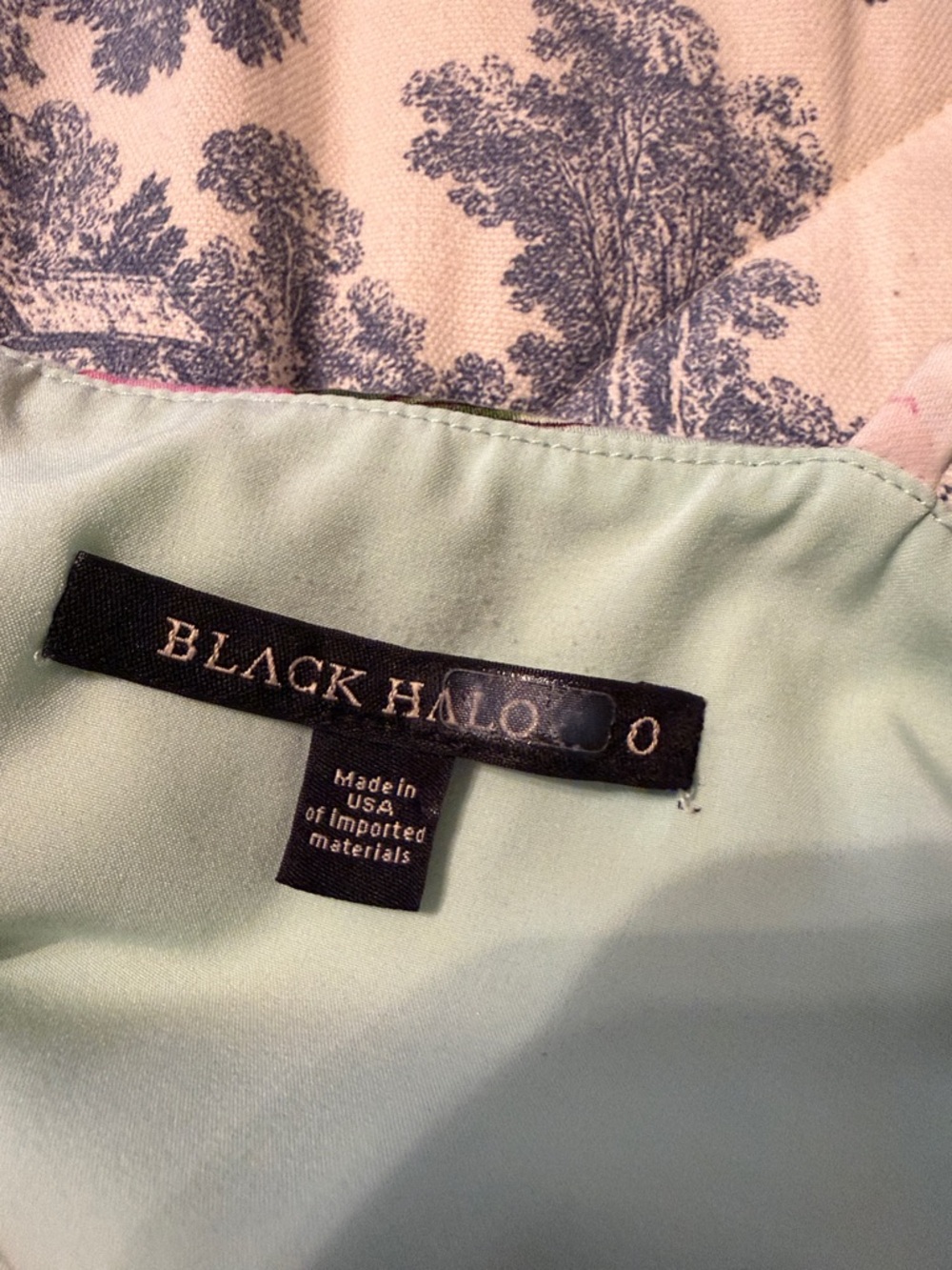 Black Halo Montego Mint Green
Floral Halter Midi Dress, Size Zero, EUC - Picture 13 of 17